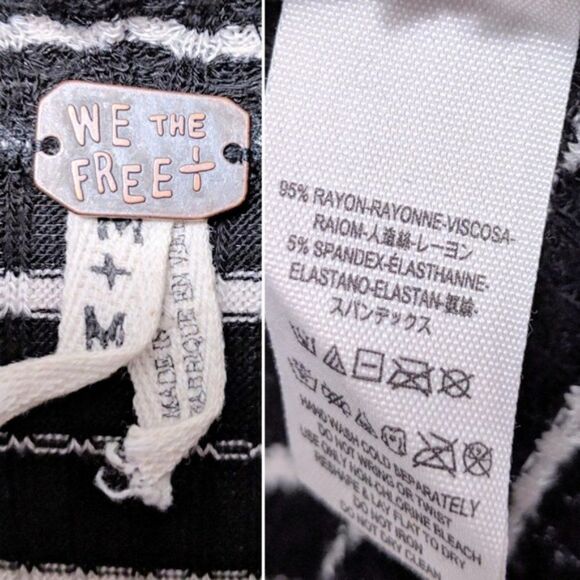 FREE PEOPLE Kristina Striped Cowl Neck Top M - Picture 5 of 9